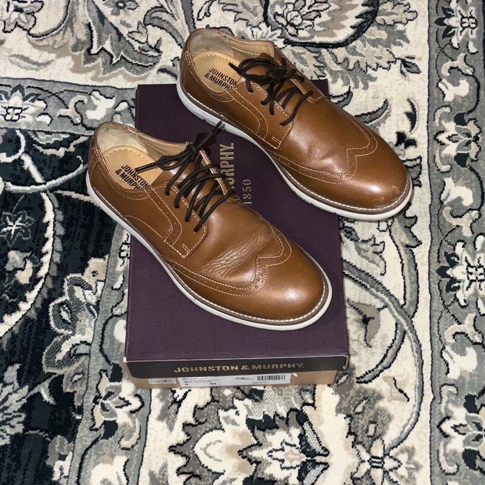 Johnston & Murphy Tan Full Grain Leather